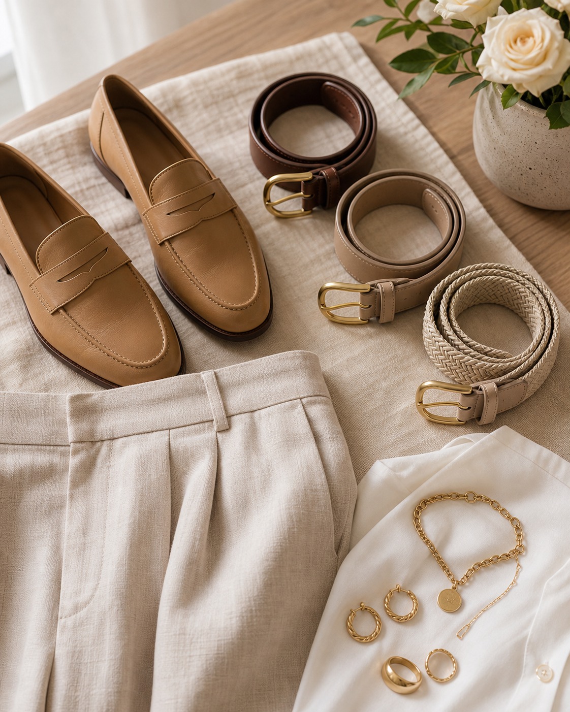 mixing outfit textures with accessories