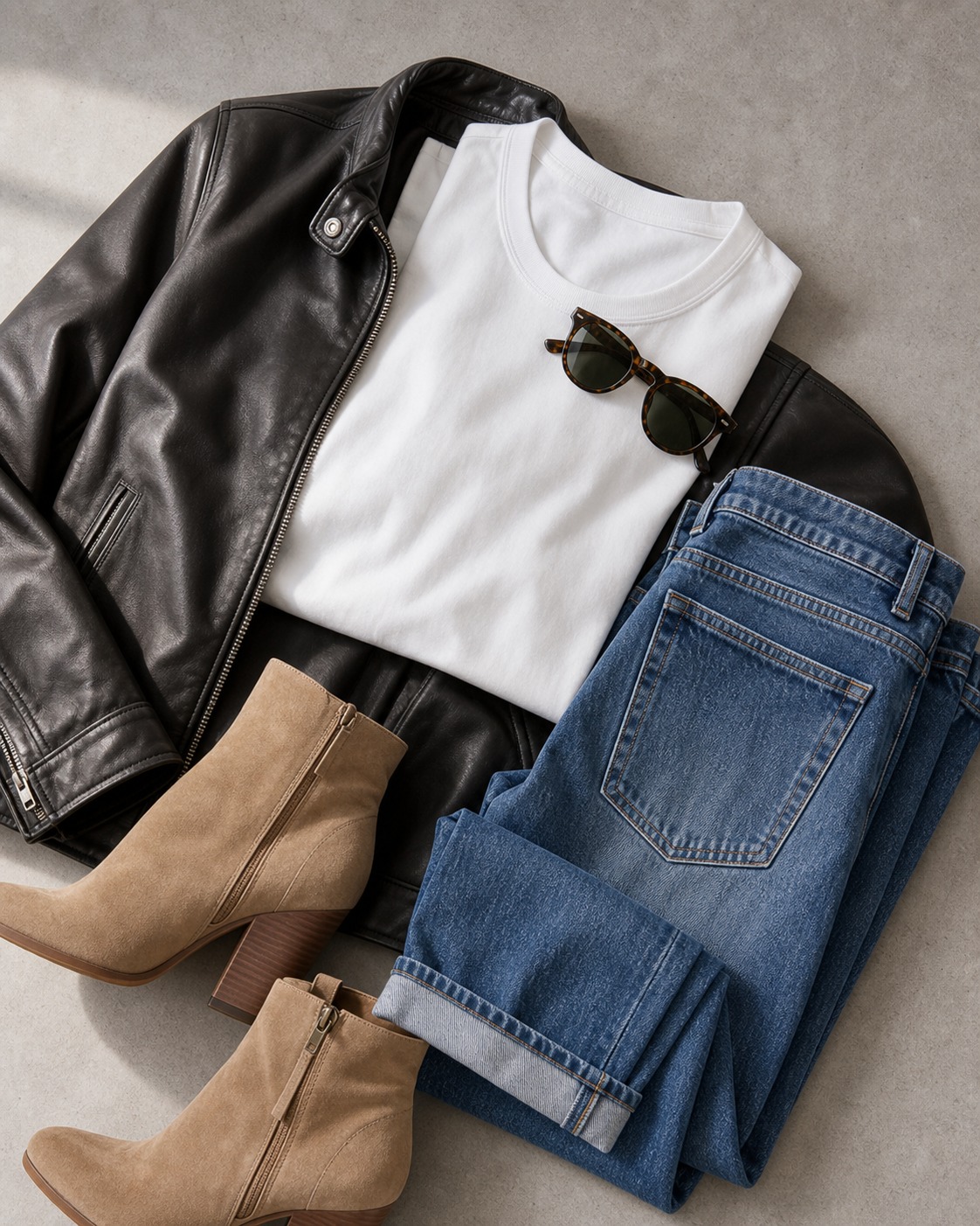 spring wardrobe transition outfit